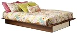 Latte Collection Full/Double Platform Storage Bed in Walnut and Italian Cream Finish By South Shore Furniture