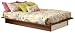 Latte Collection Full/Double Platform Storage Bed in Walnut and Italian Cream Finish By South Shore Furniture
