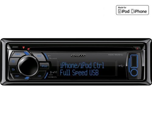 KENWOOD Autoradio CD / MP3 USB / iPod KDC-5051U + AUX-Kabel – jack 3,5 mm