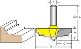 Woodtek 820354 Bits, Router, Door Construction, Raised Panel & Backcutters, Face Cut With Cove Raised Panel Bi