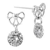 Cute Bow Tie Cubic Zirconia Stud Earrings