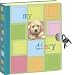 3845 - Puppy in Squares Lock & Key Diary