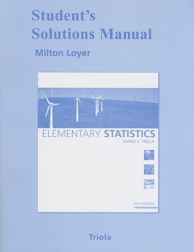 Student's Solutions Manual for Elementary Statistics