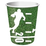 Creative Converting Football Hot or Cold Cup 9 Oz. Paper Cups (8 Count)