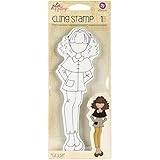 Prima Marketing Julie Nutting Mixed Media Cling Rubber Stamps, Giulia