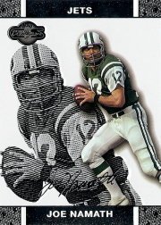 2007 Topps Co-Signers Football Card # 41 Joe Namath - New York Jets - Pro Football HOF - Hall of Famer - Premium NFL Trading Card in Protective Display Case