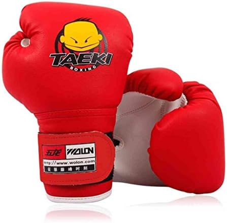 Young Star Pu Kids Children Cartoon Sparring Dajn Boxing Gloves Training Age 5-10 Years (Red)