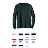 Hanes TAGLESS 6.1 Long Sleeve with Pocket (Pack of 1) Size:Medium Color:White