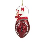 SC Sports Nebraska Cornhuskers African-American Football Player Ornament (Set of 2)