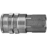 Dixon Valve DC10 Steel Air Chief Automotive Interchange Quick-Connect Air Hose Socket, 1/2" Coupler x 1/2" NPT Female Thread, 150 CFM Flow Rating