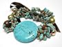 Round Turquoise Brown Stone Stretch Fashion Bracelet