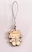 Hello Kitty Gold & Silver Wood Cell Phone Charm