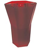 BRELLA VASE - 10 inch - Translucent - Wildflower Red - Patio Umbrella Vase