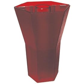 BRELLA VASE� - 10 inch - Translucent - Wildflower Red - Patio Umbrella Vase by Blue Star Group