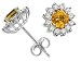 1.75 cttw Genuine Yellow Sapphire Earrings - 14kt White Gold LIFETIME WARRANTY