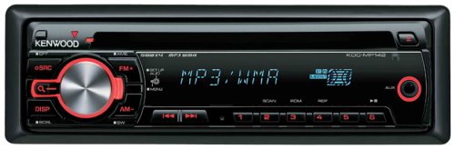 Kenwood KDC-MP142 WMA/MP3 CD Receiver with Front Panel AUX Input and Remote Control