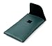 Large Designer Soft Syn. Leather Eyeglass Case Flap Forest Green 6.5