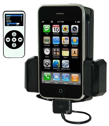 Accessories Digital Wireless Automobile FM Transmitter + Car Charger + Holder/Dock + REMOTE for iPod Touch Classic Nano 3G Compatible with iPhone 3G (Remote for Fm transmitter only)