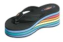 Rainbow Sandals Six Layer Wedge Leather Strap