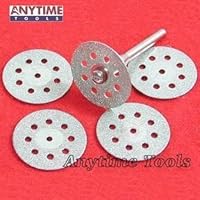 Anytime Tools 5 DIAMOND CUT-OFF WHEELS GLASS ROCK LAPIDARY DISC SAW for ROTARY TOOLS