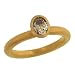 Jewelry : Lds Brushed Bezel Oval Champagne Diamond Ring .70cttw