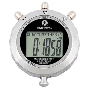 (Price Piece)Pretime™ Large-Digit Metal Sports Stopwatch, Lap Timer, Alarm Clock, Multitrack... by 