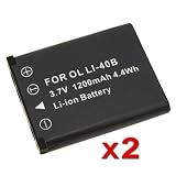 NEEWER® Two (2x) Batteries LI-42B for Olympus FE series - FE-150, FE-190, FE-20, FE-220, FE-230, FE-240, FE-250, FE-280, FE-290, FE-300, FE-320, FE-340, FE-350, FE-360, FE-3000, FE-3010, FE-5000, FE-5010, FE-5500