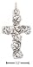 Sterling Silver Fancy Branch and Leaf Cross Charm