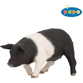 Papo - 51138 - Figurine - Animaux - Truie - Noire et Blanche