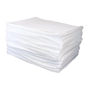 SAS Safety 7710 Absorbent Oil Pads 16-Inch by 20-Inch, Box of 100 Non-Aqueous Liquid Pads by SAS Safety