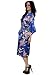 Simplicity Women's Classic Satin Peacock Floral Print Kimono Style Robe w/ Pockets