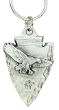 Pewter Key Ring - Eagle On Arrowhead