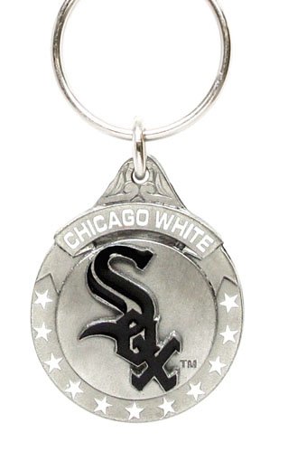 Pewter MLB Team Logo Key Ring - Chicago White Sox