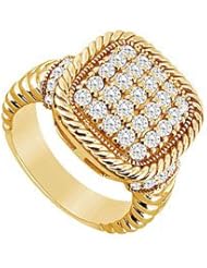 Diamond Ring 14K Yellow Gold - 0.75 CT Diamonds