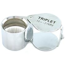 10X Jewelers Eye Loupe Magnifier Chrome Round 21mm Optical Tool