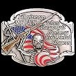 Pewter Belt Buckle - I'll Give Up My Gun - Pewter Belt Buckle