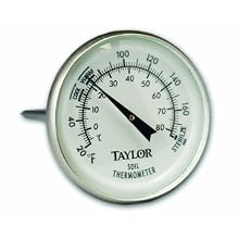 Taylor Soil Testing Thermometer, 4" Stem, -20 to 180 Degrees F