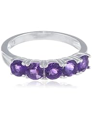 Sterling Silver Genuine Gemstone Ring, Size 7