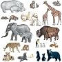 Wild Animals - PRE-CUT Flannelboard Figures
