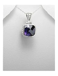CZ Pendant Necklace In 92.5 Sterling Silver