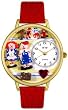 Whimsical Watches Unisex Rag Doll & Andy Gold Watch G0220006