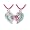 Best Friends Forever Twin Pendants in Keepsake Boxes Pink Heart Girls Necklace