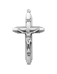 Crucifix Pendant, Sterling Silver with Chain