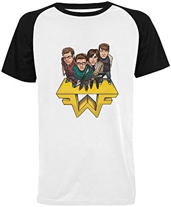 Jonnert Men's Weezer Logo Art Short Sleeve Raglan T Shirt (USA Size)