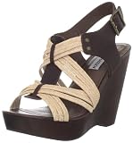 Steve Madden Women's Tampaa Wedge Sandal,Brown Multi,8.5 M US
