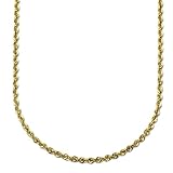 14 Yellow Gold 2.5mm Diamond Cut Rope Necklace, 20