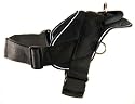 Dean & Tyler All Weather Dog Harness - Large - Fits Girth 32" - 42" - Works Great for Breeds Like Large German Shepherd,bullmastiff, Bull Terrier, American Bulldog Etc... - Black for Everyday Use - Comes with Reflective Trim!!! - Made in Europe !!!