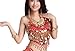 ZLTdream Lady's Belly Dance Chiffon Banadge Top With Chest  bells and coins