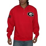 Mens NCAA Georgia Bulldogs Athletic Warm Pullover / Sweatshirt Jacket - Red (Size: L)