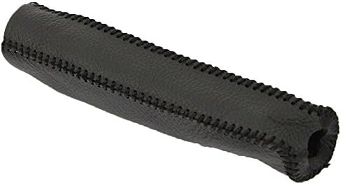 DSport Black Leather Black Sewing Hand-stitching Handbrake Cover for 2014 Toyota Carola Automatic Transmission
